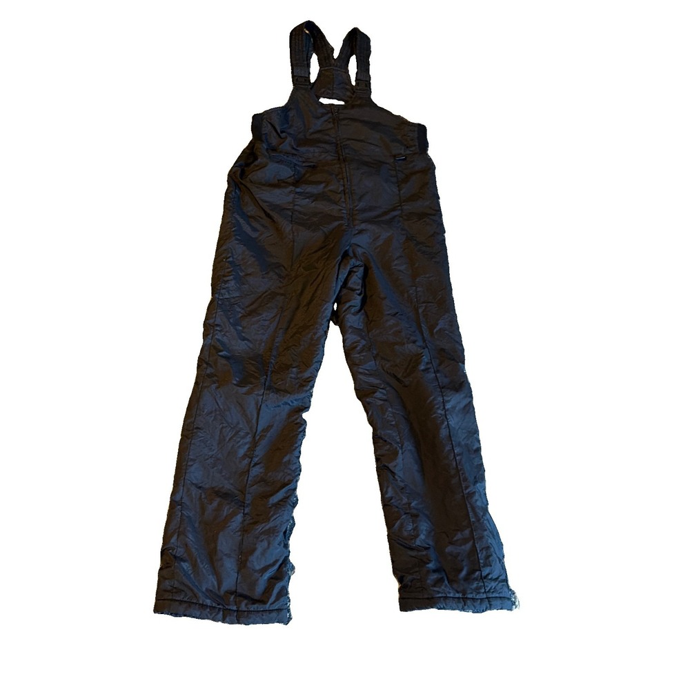 Sportina Mens Large Black Snow Pants Insulated Ski Bibs Adjustable Suspenders